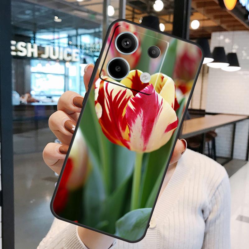 Spring Tulips Flower Case For Xiaomi Redmi Note 15 Pro Plus 10 11 12 13 14 Pro Redmi 15 15C 10C 12C 13C 14C Cover