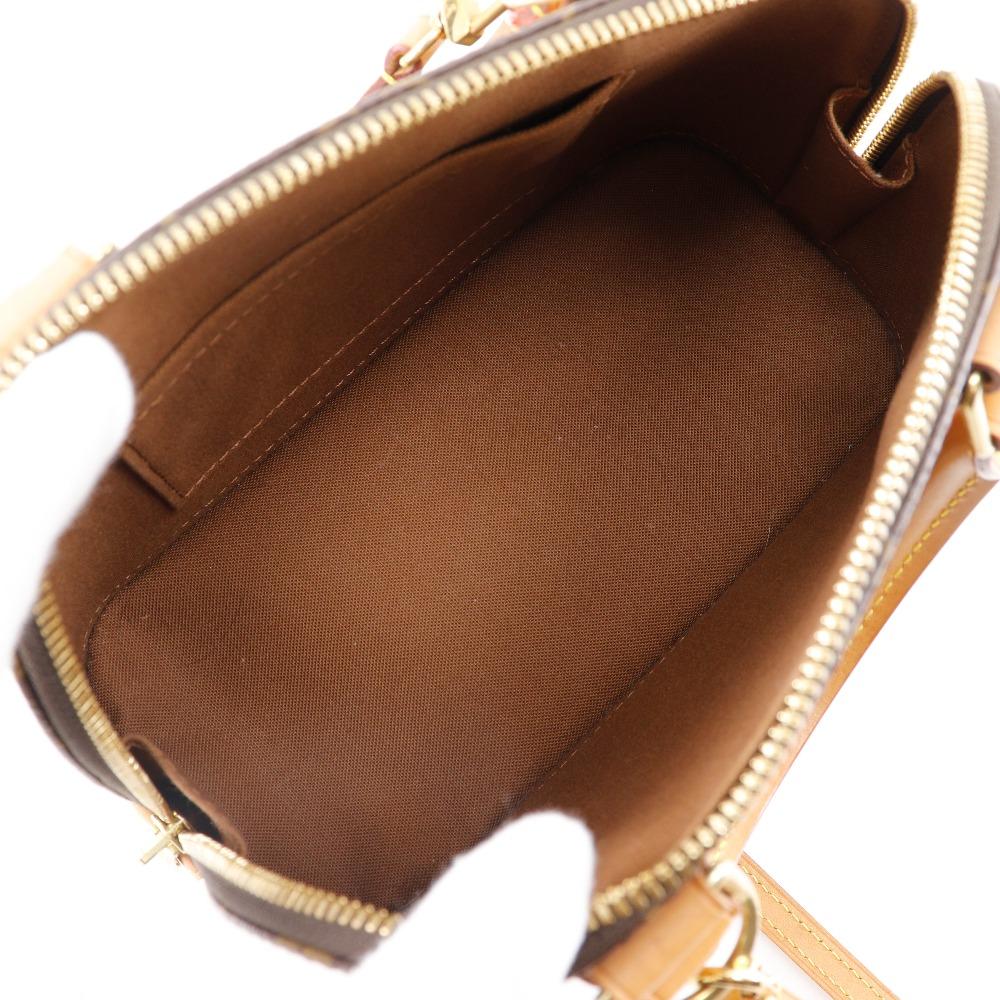 Louis Vuitton Alma BB Handbag M53152 2WAYShoulder Brown Monogram Canvas Women Used