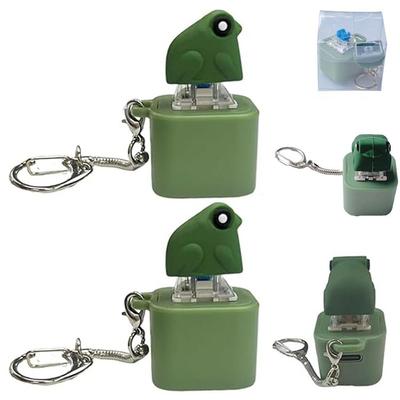 Rechargeable Croaking Frog Keychain Key Button Stress-Relieving Clicky Keyboard Fidget Keychain Stress Relief Pass The Time