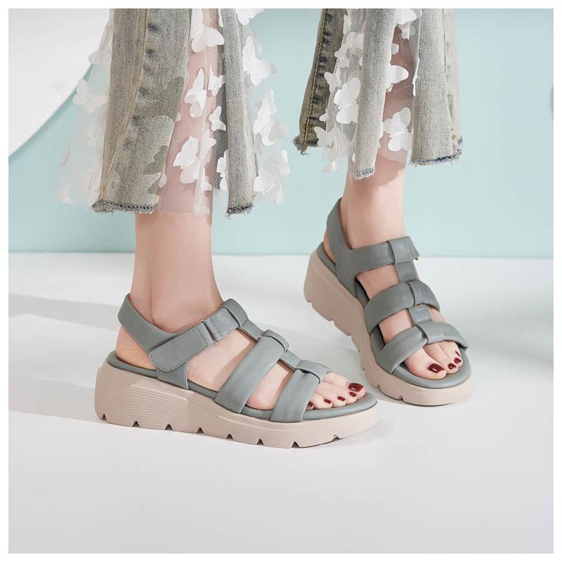 2025 Women Sandals Wedge Platform Open Toe Soft Sole Breathable Sandal Shoes Summer Outdoor Wear Beach Casual Slippers Sandalias