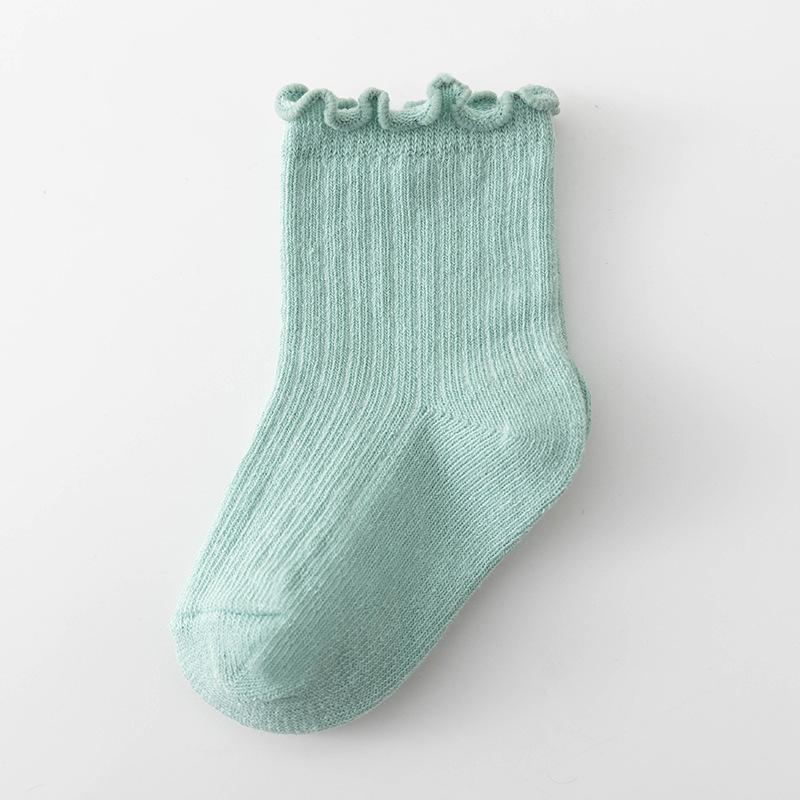 Kid Baby Girls Solid Short Socks Stringy Selvedge Soft 100% Cotton Exquisite High Quality Children Girls Socks Little Girl Socks