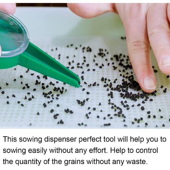 Seed Dispenser, Set of 6 Hand Held Garden Plant Seeds Planter, Adjustable Hand Sowing Seeder, Sower Planter Seed Dial 5 Different Settings, Gardening