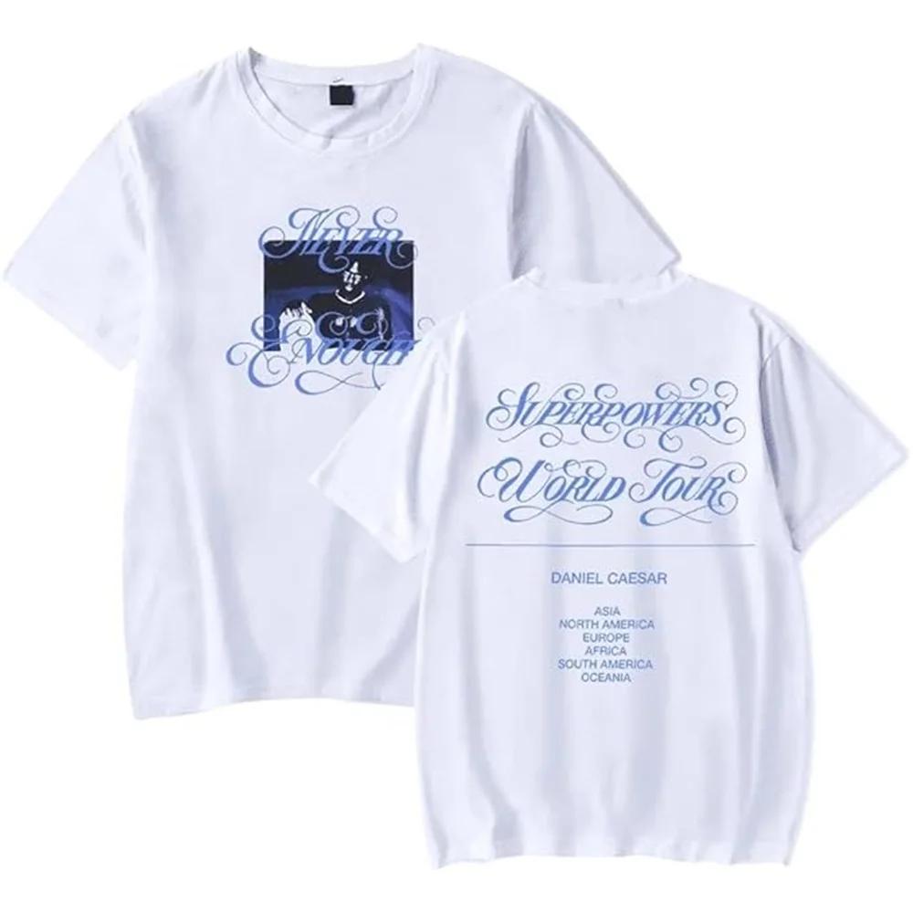 Daniel Caesar Tour 2025 T-shirt Femme Unisexe Décontracté Manches Courtes Imprimé Mode Hauts d'Été Tee