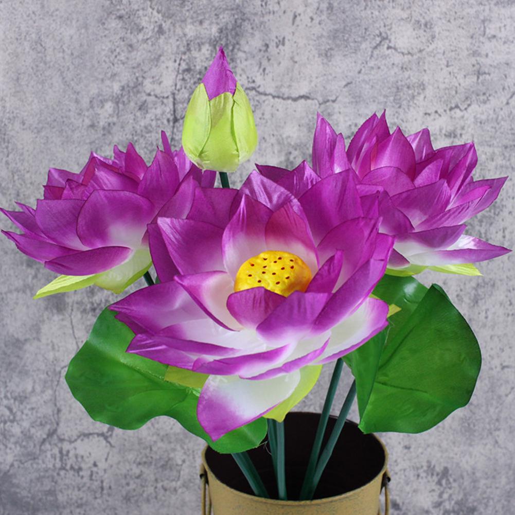 Artificial Flower 1pcs Arrangement Decoration Décor For Wedding Garden Lotus Plastic Simulation Silk Water Lily