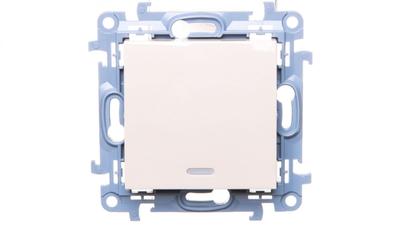 Simon 10 Single Pole Switch With Led Illuminator 10Ax Ip20 Cream Cw1L.01/41