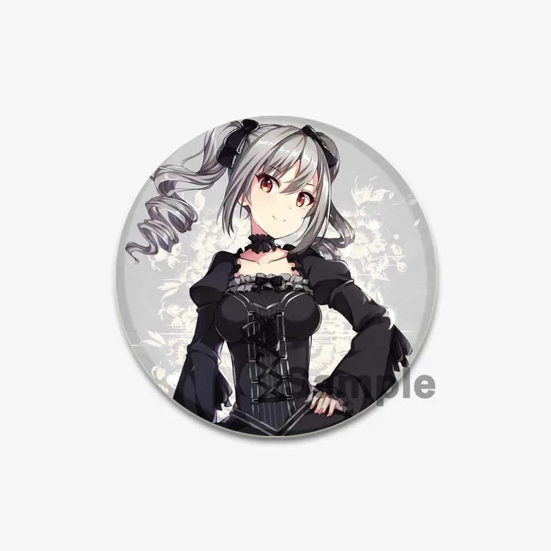 32/44/58mm Cute Cartoon Figure Miku Brooches Cosplay Singer Exquisit Badge for Collar Backpack Hat Accessory Handmade Pin Gift
