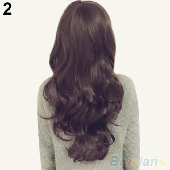 Fashion Women's Cosplay Long Curly Wavy Synthetic Hair Full Wig Costume Party