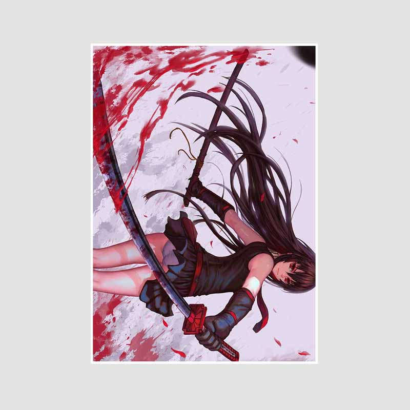 

Винтажный постер Akame Ga Kill Белая бумага Ретро Классика Аниме Постеры и принты Настенные картины Домашний декор Комната Кафе Украшения Искусство Живопись Подарки 30x21cm