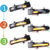 Dynamic Blinker Turn Signal Side Mirror Indicator LED Flashing for Mitsubishi Outlander GF GG ZJ ZK ZL 2013-20, Lancer 2016