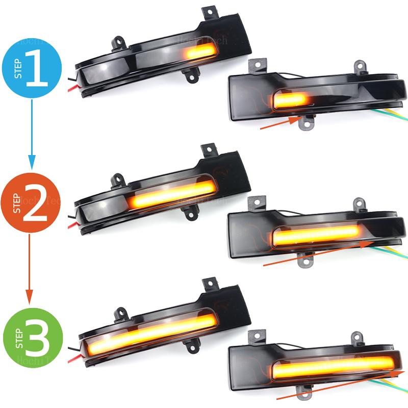 Dynamic Blinker Turn Signal Side Mirror Indicator LED Flashing for Mitsubishi Outlander GF GG ZJ ZK ZL 2013-20, Lancer 2016