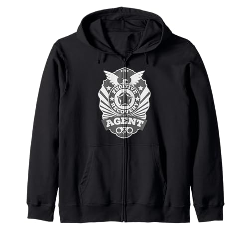 FRA Refugee Recovery Agent Badge Bounty Hunter Zip Hoodie