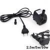 AC 220V EU US Plug 2.5W 5w 10w Submersible Water Pump Aquarium Fountain Pump Air Fish Pond Pool Tank Water Pump