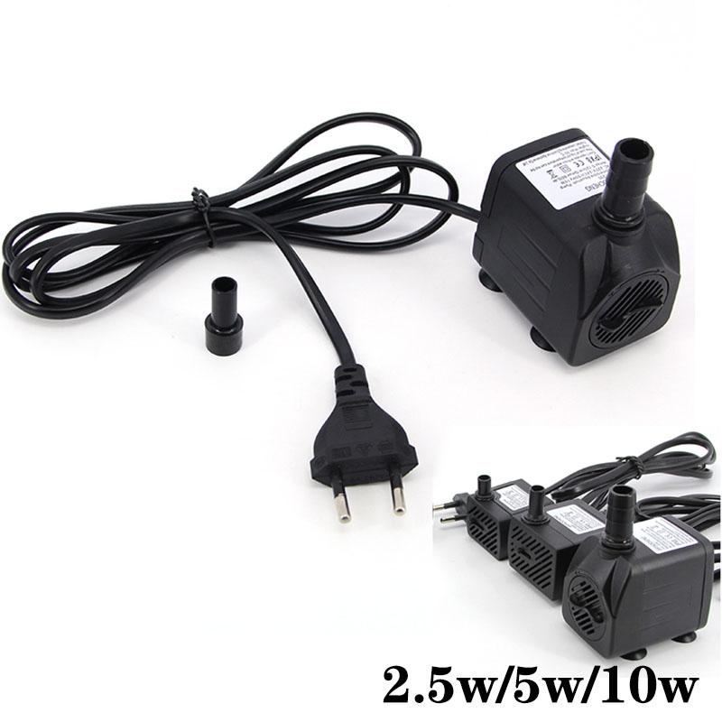 AC 220V EU US Plug 2.5W 5w 10w Submersible Water Pump Aquarium Fountain Pump Air Fish Pond Pool Tank Water Pump