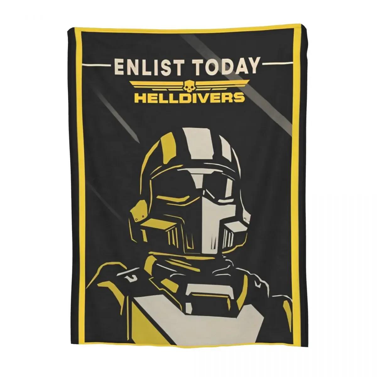 

Liber-Tea Helldivers Ковдри Кораловий фліс Плюшевий Принт Багатофункціональний Легкий Тонкий Плед Для Постільної Постільної Покривала 80x60in