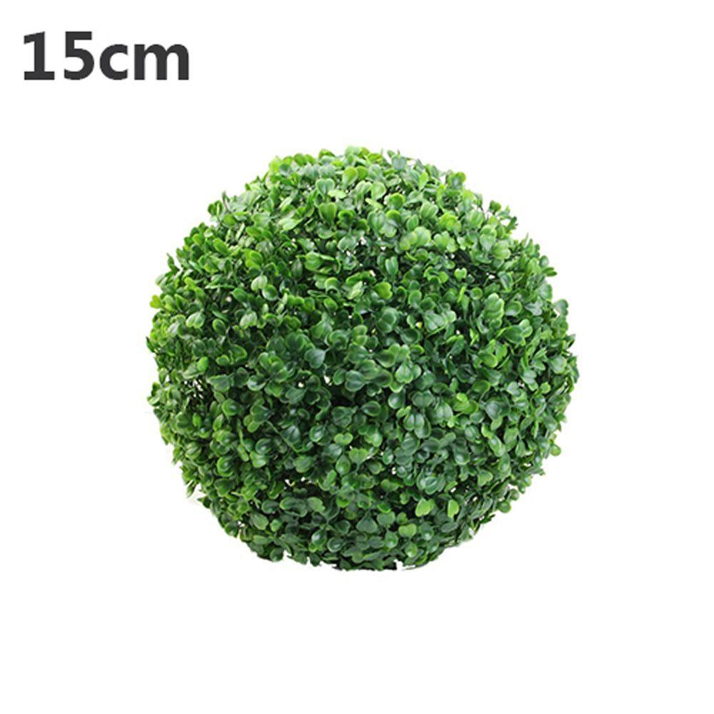 

Plastic Green Yard Outdoor Wedding Home Leave Ball Grass Ball Artificial Plant Garden Decoration 15cm