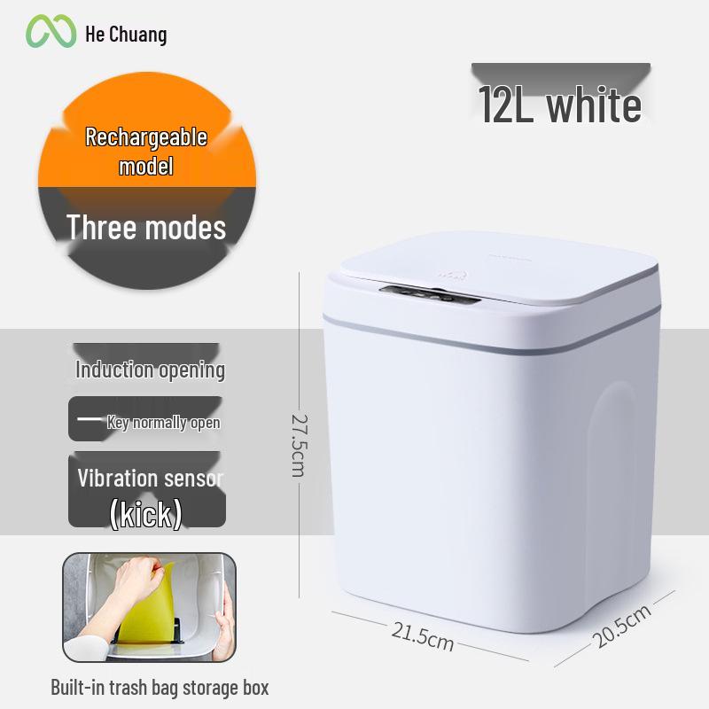 Smart Induction Waterproof Bathroom Trash Can