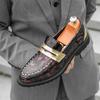 Fashion 2025 Graceful Men Business Dress Shoes Leather Loafers Retro Formal Oxfords Men Wedding Party Shoes Men Moccasins Zapatos Hombre