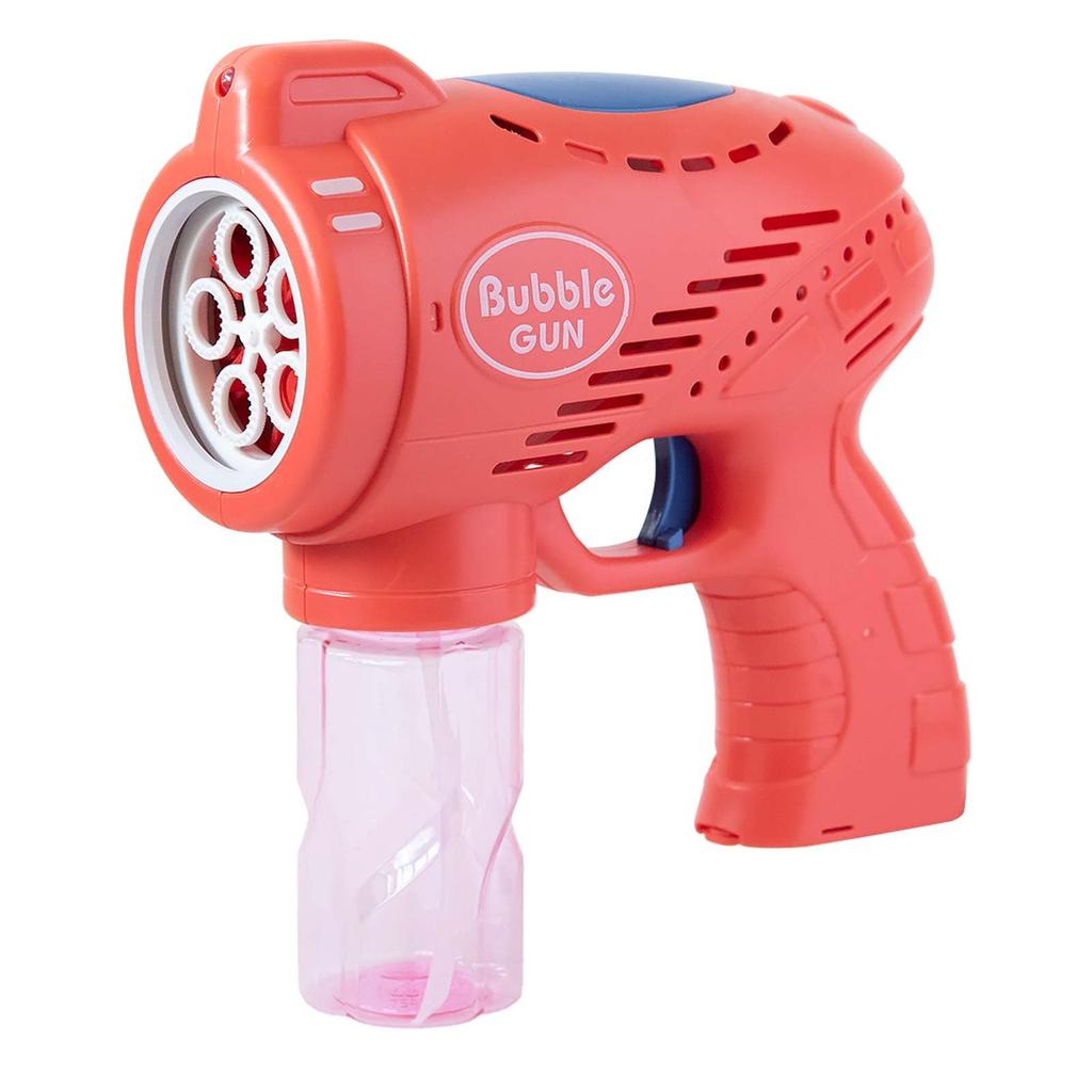 RiZKiZ Electric Bubble Soap Bubble Bazooka with LED Light Equipped with Continuous Spray Bubble Outdoor Educational Recommended for Ages 3 and Up Gun,