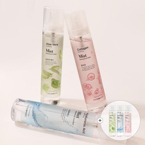 FoodaHolic (3 Units) FoodaHolic Soothing Mist 3 Types: Collagen, Aloe Vera, Hyaluronic Acid, 118ml_631373
