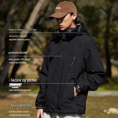 Huili Men's 3-Proof Outdoor Hard Shell Jacket