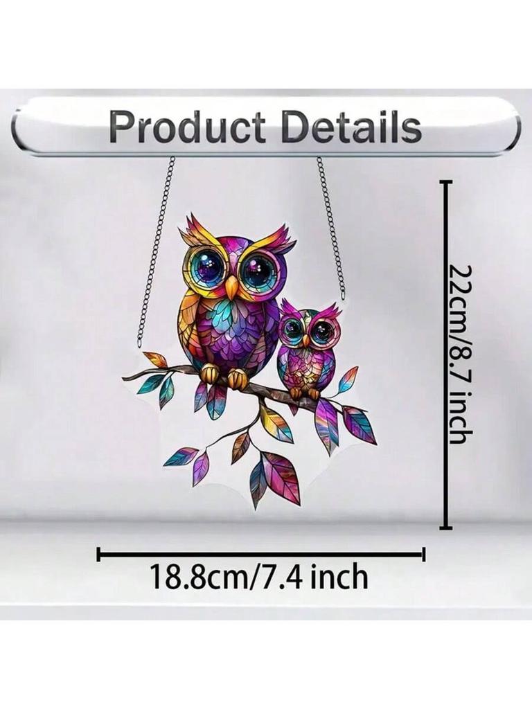 1pcs colorful owl pendant, suitable for home, living room, and bedroom decoration. It is a perfect gift for animal lovers,