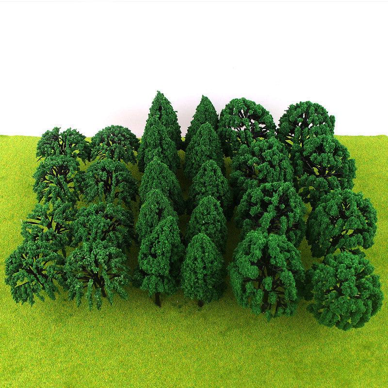 DIY Model Tree Set: Finished Landscape, Terrain, and Street Tree Ornaments