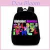 Alphabet Lore Backpack For Students Nylon School Bag With Front Pocket And Adjustable Straps