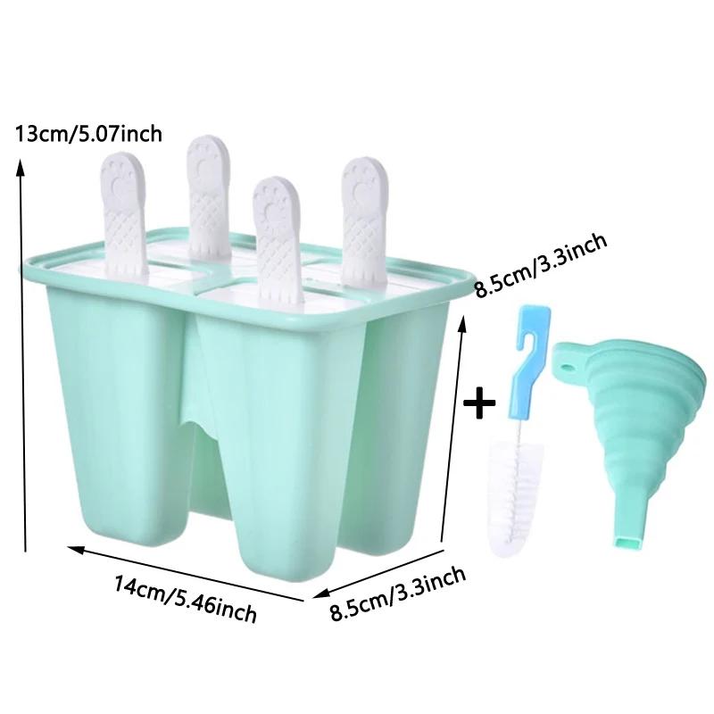 Popsicle Molds Silicone 4/6/10 Cavity Popsicle Trays Freezer Homemade Ice Cream Molds BPA Free Ice Pop Easy Release Mold