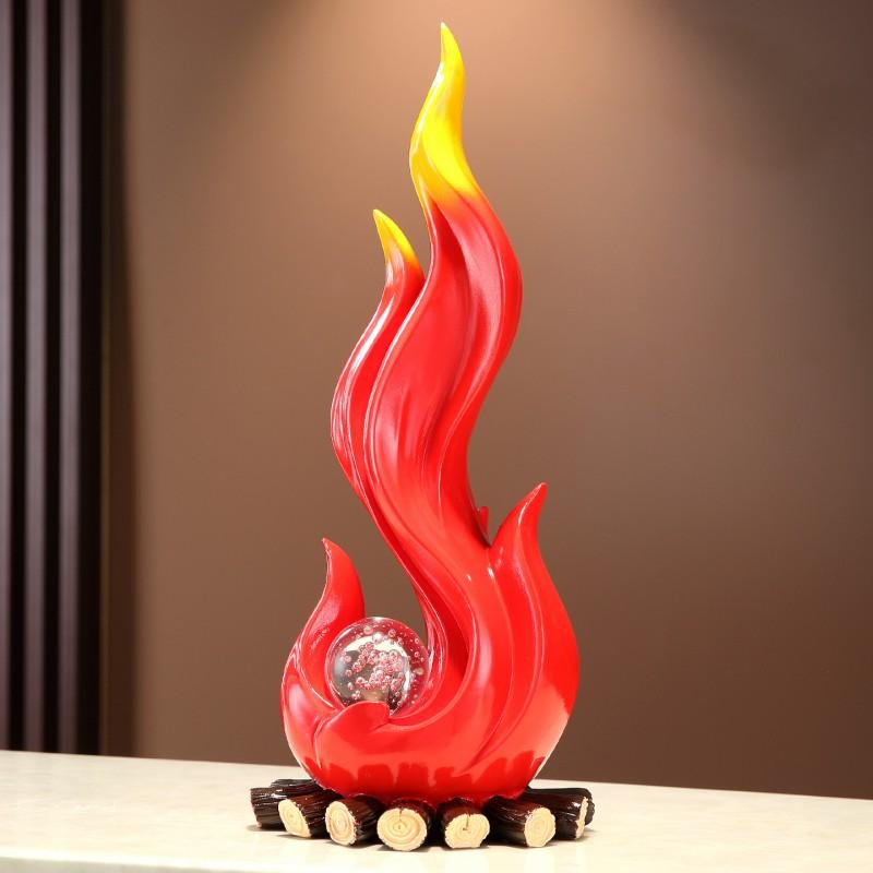 Red Torch Flame Lamp Decor Living Room Entryway Housewarming Opening Gift