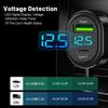 Caricabatterie da Auto 12V-24V 100W a 5 Porte 66W Super Ricarica Rapida Doppia USB+Type C con Display Tensione Cavo 150cm per iPhone/Android