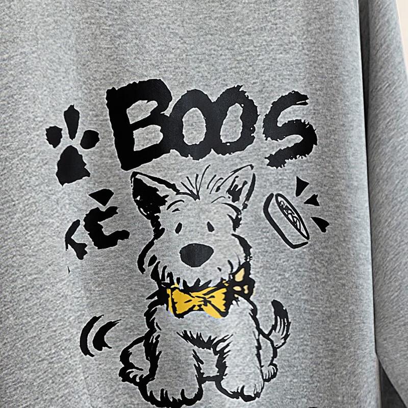 Women's Cartoon Print Off-Shoulder Sweatshirt