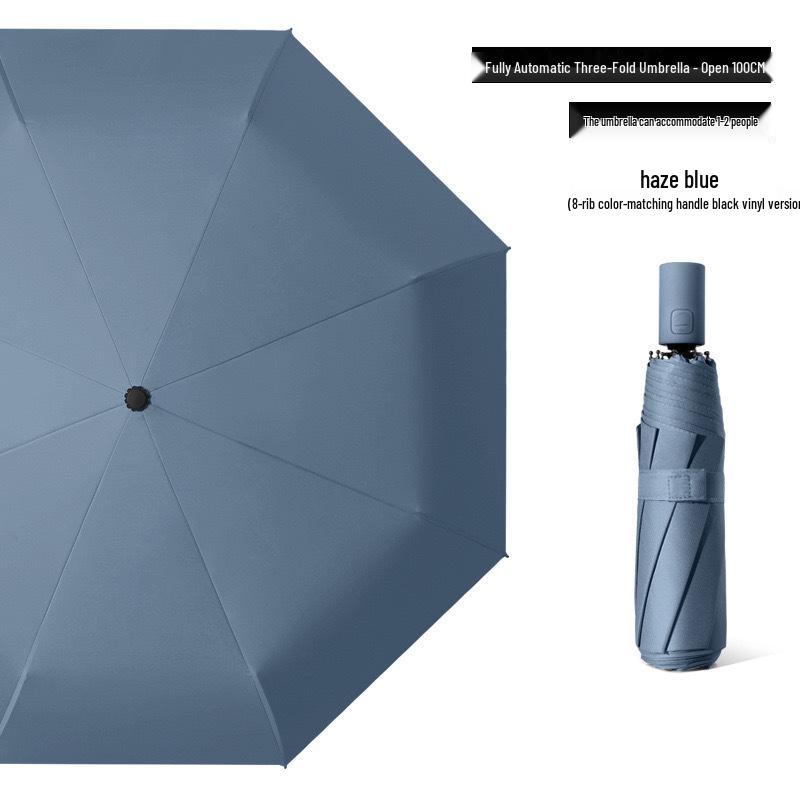 24-Bone Automatic Folding Umbrella: Stylish, Dual-Use Parasol with Sunscreen Protection for Men and Women
