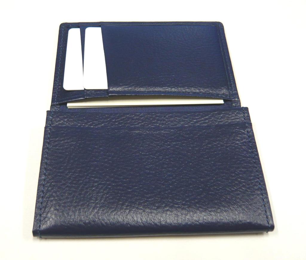 Blue grained leather business card metal touch silver pen and maple wood barrel retro ballpoint pen set holder, MEIL-ALST-HS47S