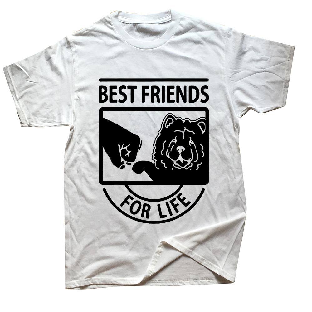 Funny Chow Chow Best Friends For Life T Shirts Graphic Cotton Streetwear Short Sleeve ONeck Harajuku Dog Dad TShirt Unisex