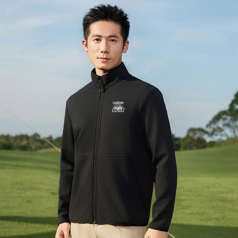 

Unisex Fleece Lined Semi-High Collar Hoodie Jacket FXHL8855 S