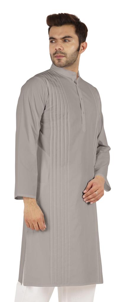 Atasi Cotton Kurta Solid Ethnic- Festive Long Shirt W  Pintuck Traditional Indian Wear For