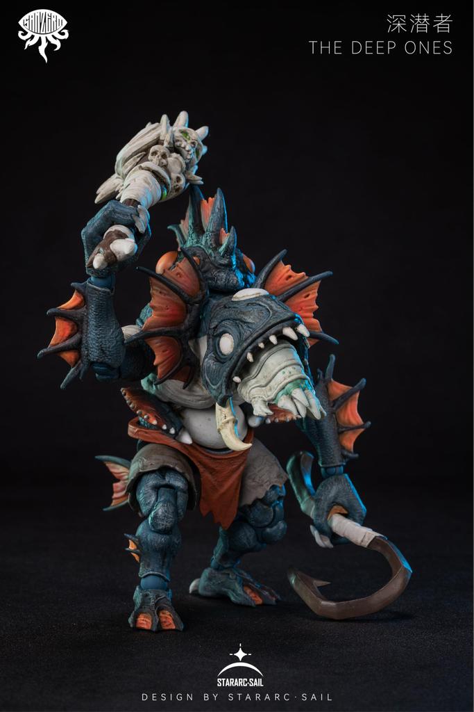 STARARC TOYS SAN ZERO Series THE DEEP ONES and POM Painted Movable Figure [Orange] PVC, ABS,