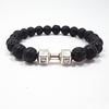 S460 Hot-selling Jewelry, Volcanic Stone Bracelet, Lava Bracelet, Metal Dumbbell Accessories, Yiwu Small Commodities