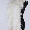 DIY 120 Gram White Turkey Feathers Boa With Gold Silk Shawl Accessory Fluffy Plumes Decoration Carnival Wedding Feather For Crafts