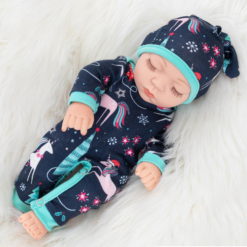 30CM Washable Lifelike Soft Hand-painted Simulation Baby Reborn Doll Children Accompany Play Doll