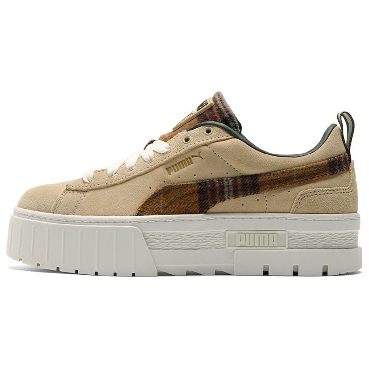 

PUMA Mayze Flannel Pebble Beige White Unisex 384189-01 EU 35.5