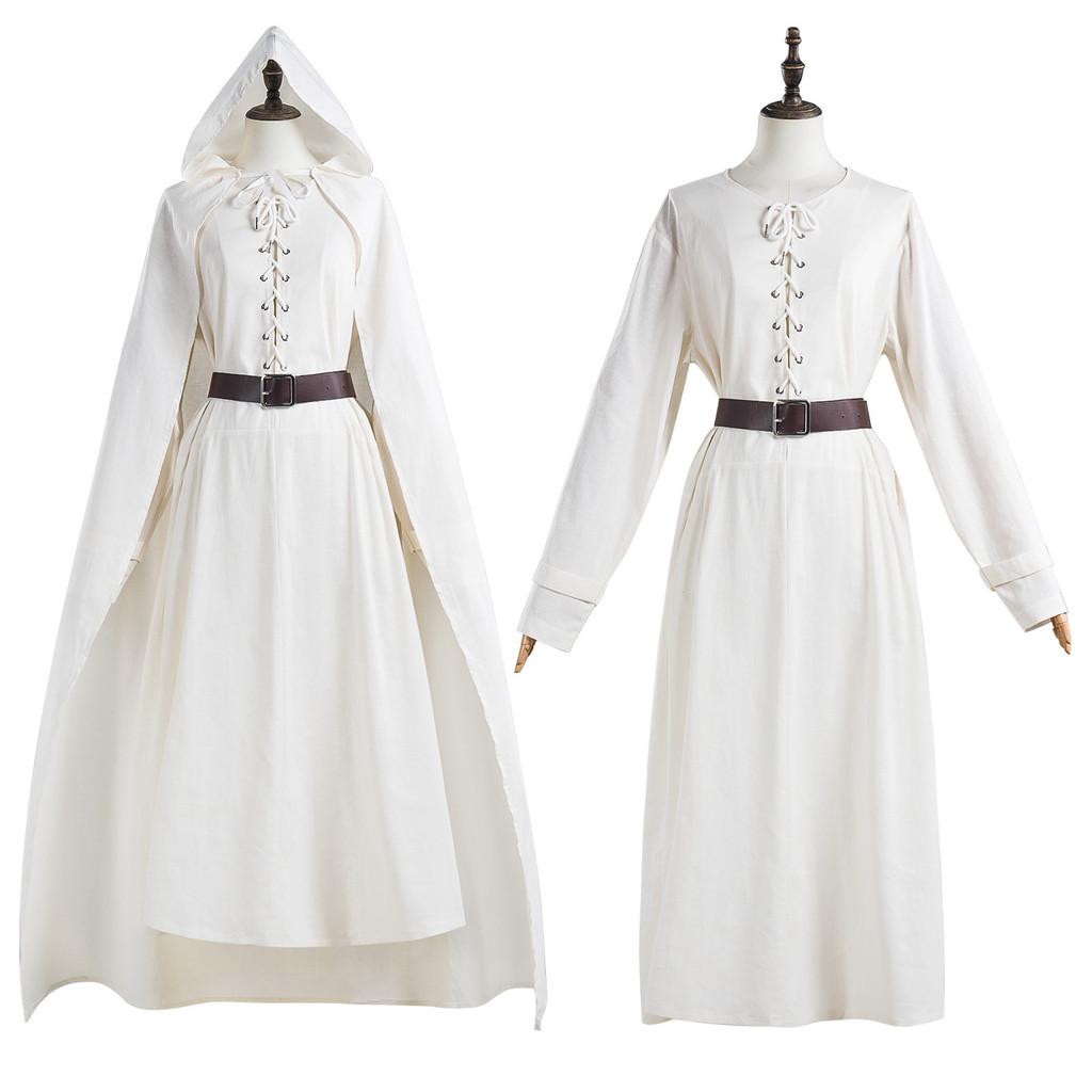 Stupendo Set Costume Cosplay di Gandalf per Halloween con Mantello e Tuniche Unisex