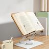Wood Book Holder Bookstand with Page Paper Clip for Student Kid Textbook