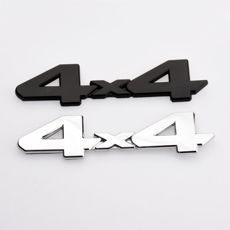 3D Metal 4x4 Logo Letters Car Trunk Emblem Badge Decal For Tacoma Off Road FJ Land Cruiser Hilux 4X4 Sticker Accessories