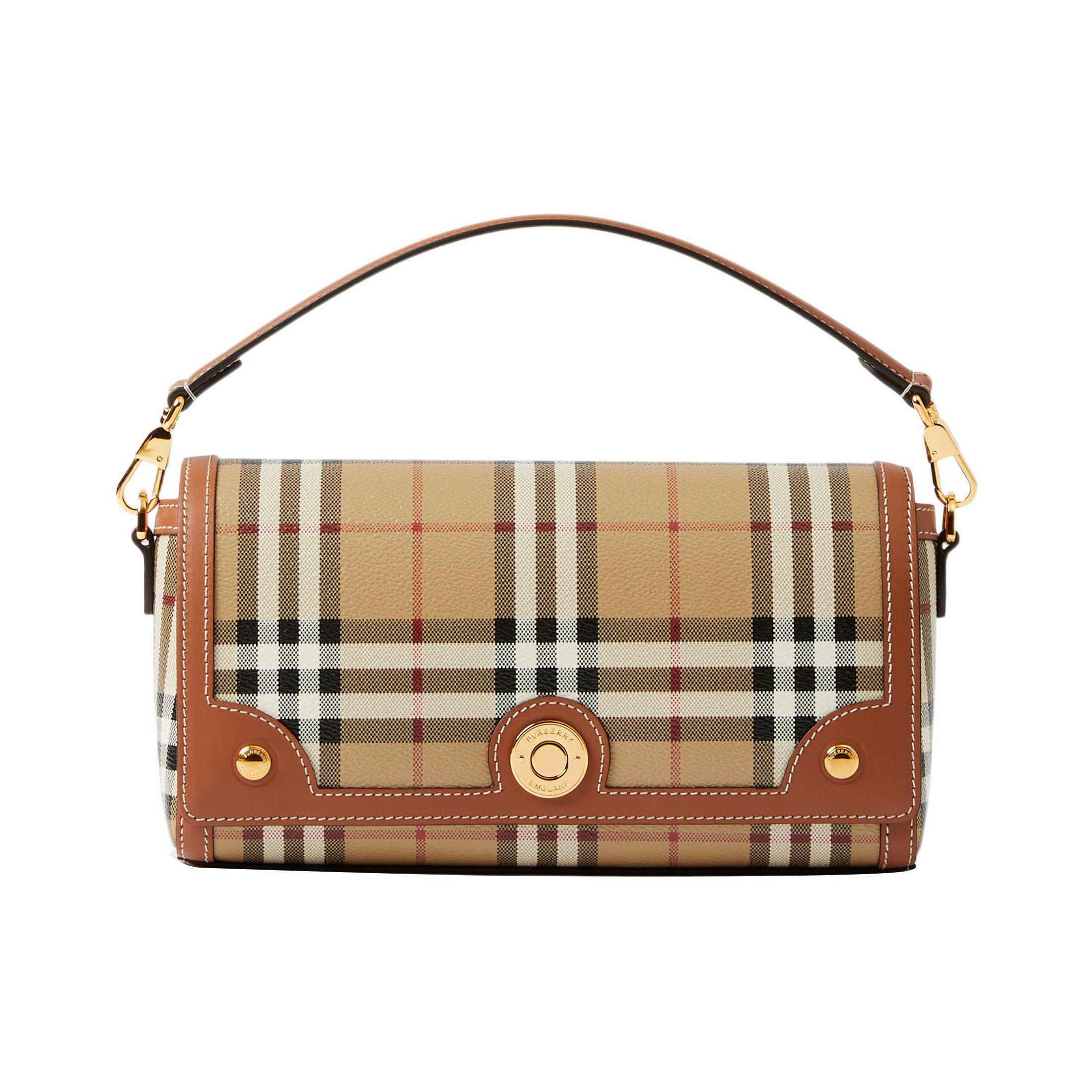 Burberry Vintage Check ādas plecu soma