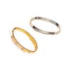Vintage Leichter Luxus Armband Offen Oval Zehn Zirkonia Massives Armband Mode Neuer Stil
