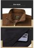 Trendy Plus Size Retro Color Block Workwear Jacket with Lapel