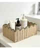 Nordic Handmade Rattan Woven Rectangular Storage Basket for Desk and Snacks
