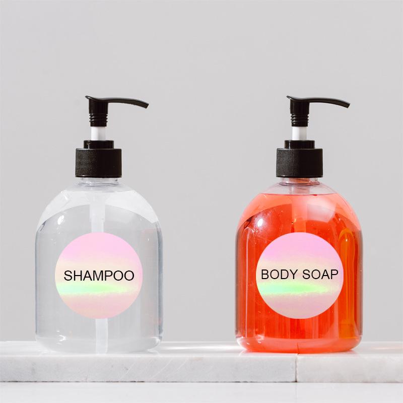 Růžová holografická samolepka citlivá na teplo, vodotěsná, samolepicí