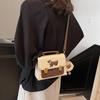 Small Bag Women's Autumn and Winter Retro New Fashion Versatile Shoulder Messenger Bag Portable Small Square Bag
